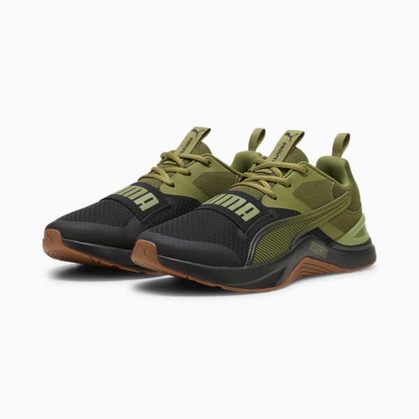 Prospect Neo Force Training Shoes, PUMA Black-Olive Green-Teak, large-ZAF