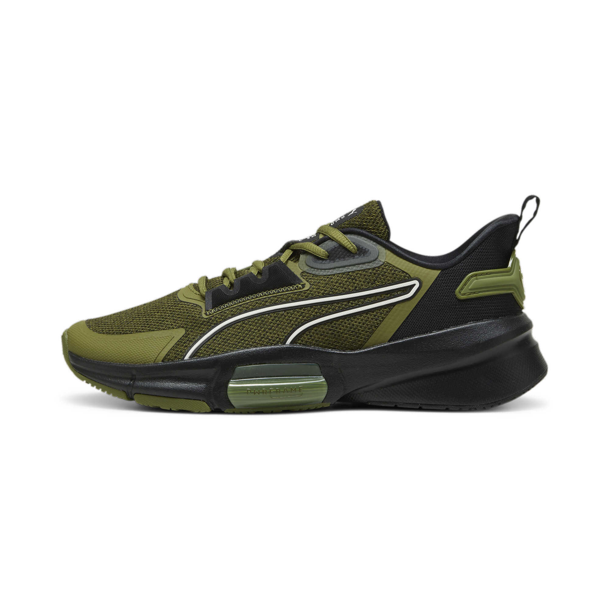 Men's PUMA PWRFrame TR 3 Neo Force Training Shoes In 40 - Green, Size EU 40.5