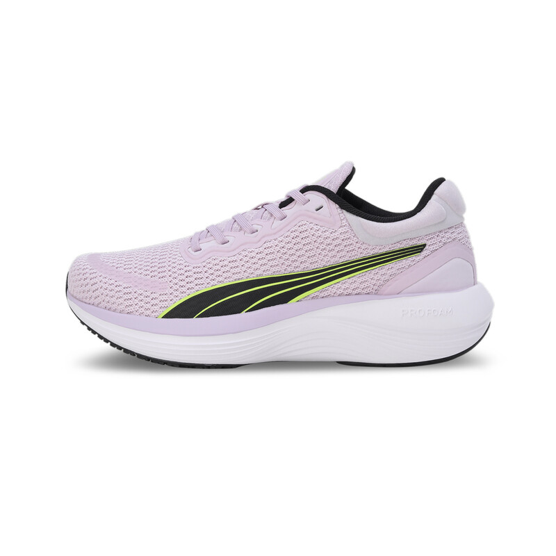 Women's PUMA Scend Pro Running Shoes in Black/Gray/Yellow size UK 7