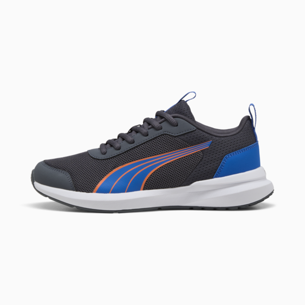 Kruz Profoam Youth Shoes, Galactic Gray-PUMA Team Royal-Orange Glo, large-ZAF