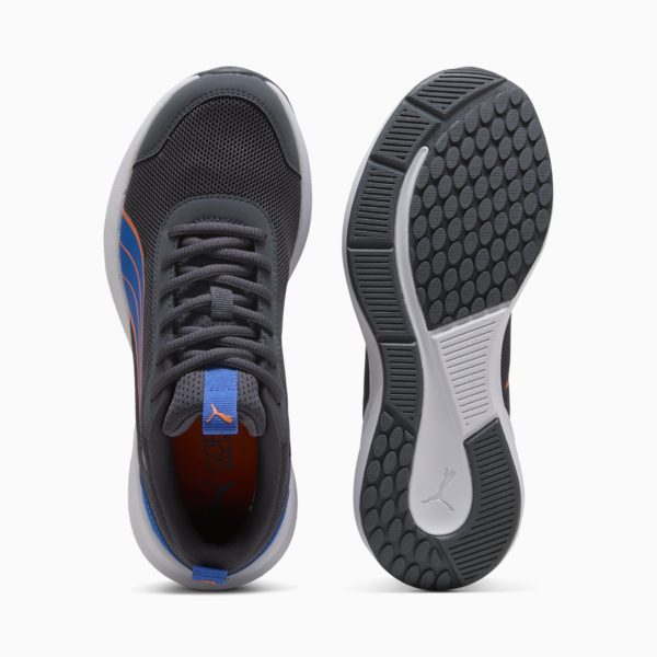 Kruz Profoam Youth Shoes, Galactic Gray-PUMA Team Royal-Orange Glo, large-ZAF