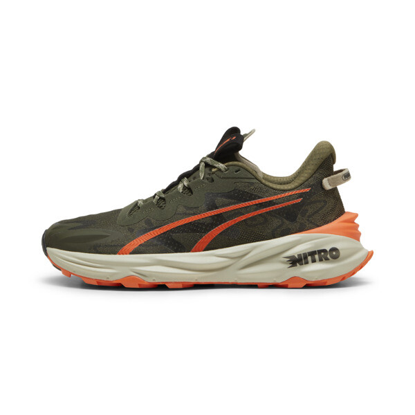 Fast-Trac NITRO™ 3 Trail Running Shoes Men, Dark Olive-Flame Flicker-Desert Dust, large-ZAF