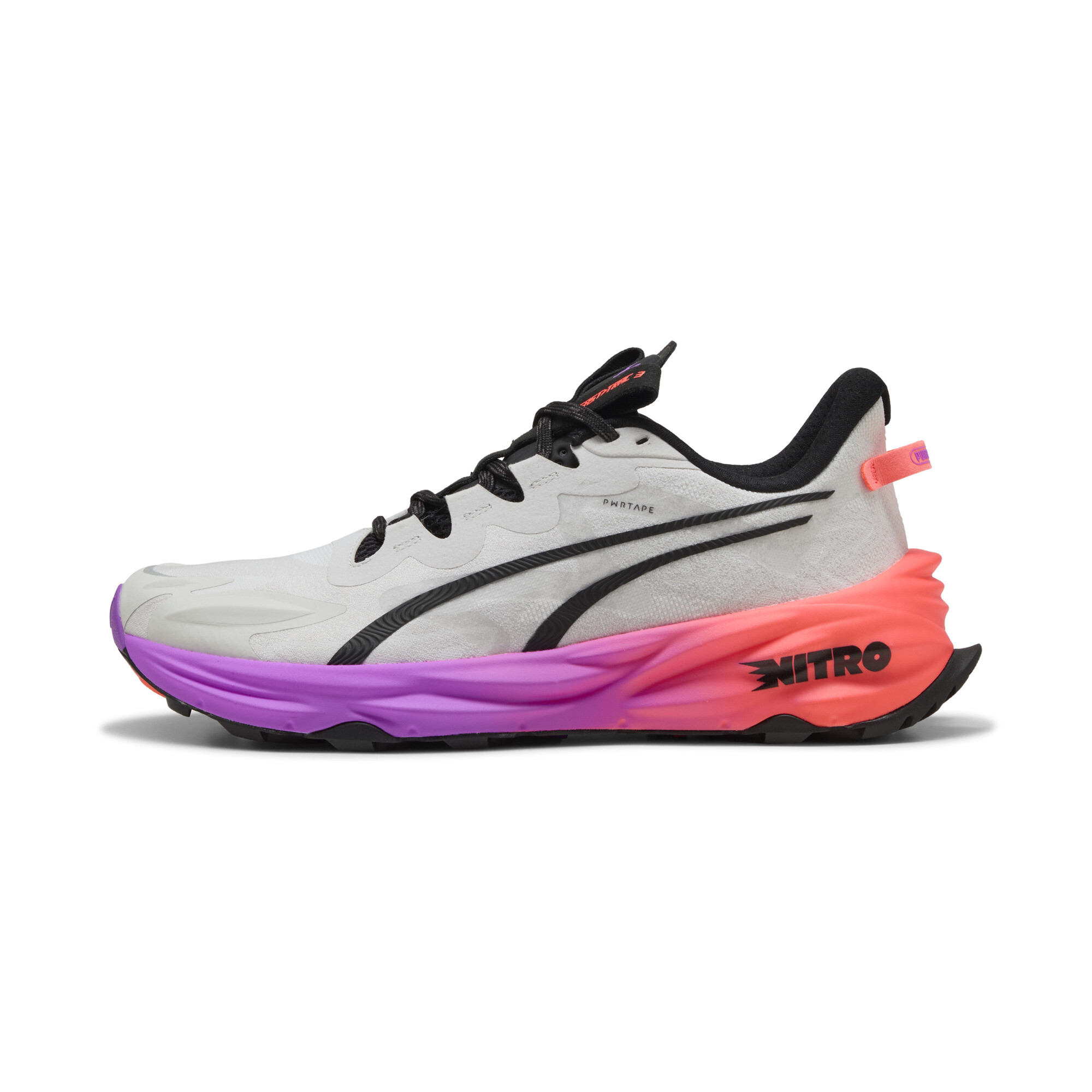 Puma Fast-Trac NITRO™ 3 Trail Running Schuhe Herren | Feather Gray/Glowing Red/Pure Magenta | Größe: 39