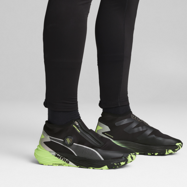 Voyage NITRO™ 3 Disc Trail Running Shoes Men, PUMA Black-Puma Silver-Fizzy Apple, large-ZAF