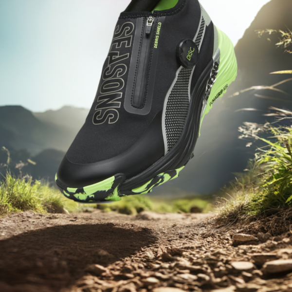 Voyage NITRO™ 3 Disc Trail Running Shoes Men, PUMA Black-Puma Silver-Fizzy Apple, large-ZAF