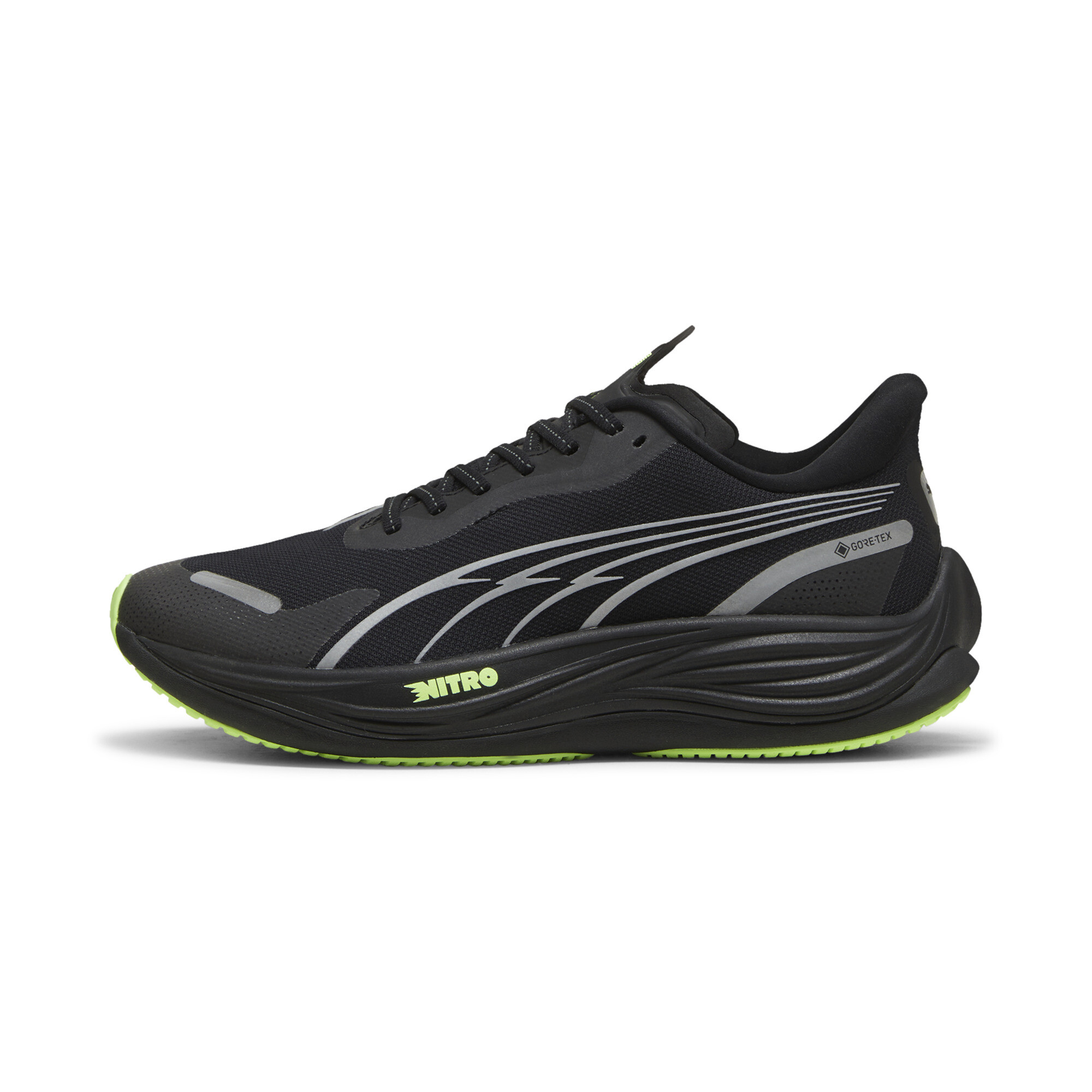 Puma Velocity NITRO™ 3 GTX Laufschuhe Herren | Black/Silver/Fizzy Apple | Größe: 49.5