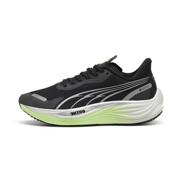 Puma Velocity Nitro™ 3 Gore-tex® Women's Running Shoes In Black- Silver-fizzy Apple