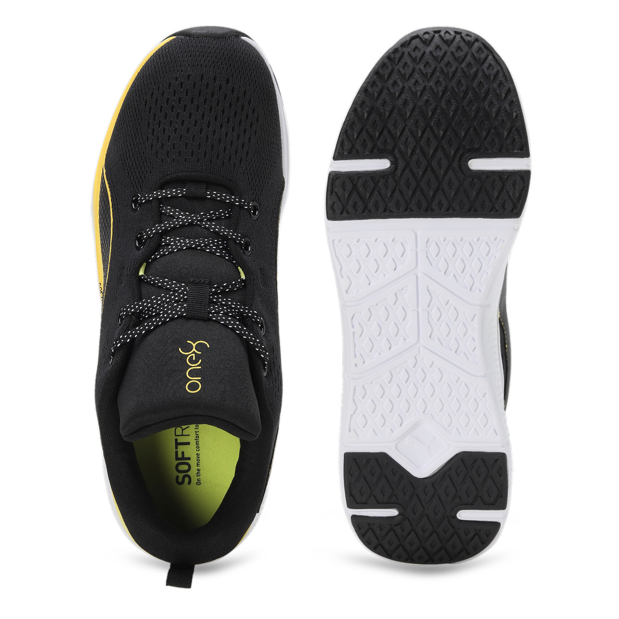 Unisex PUMA SOFTRIDE Pro Echo One8 Running Shoes In 10 - Black, Size EU 44.5