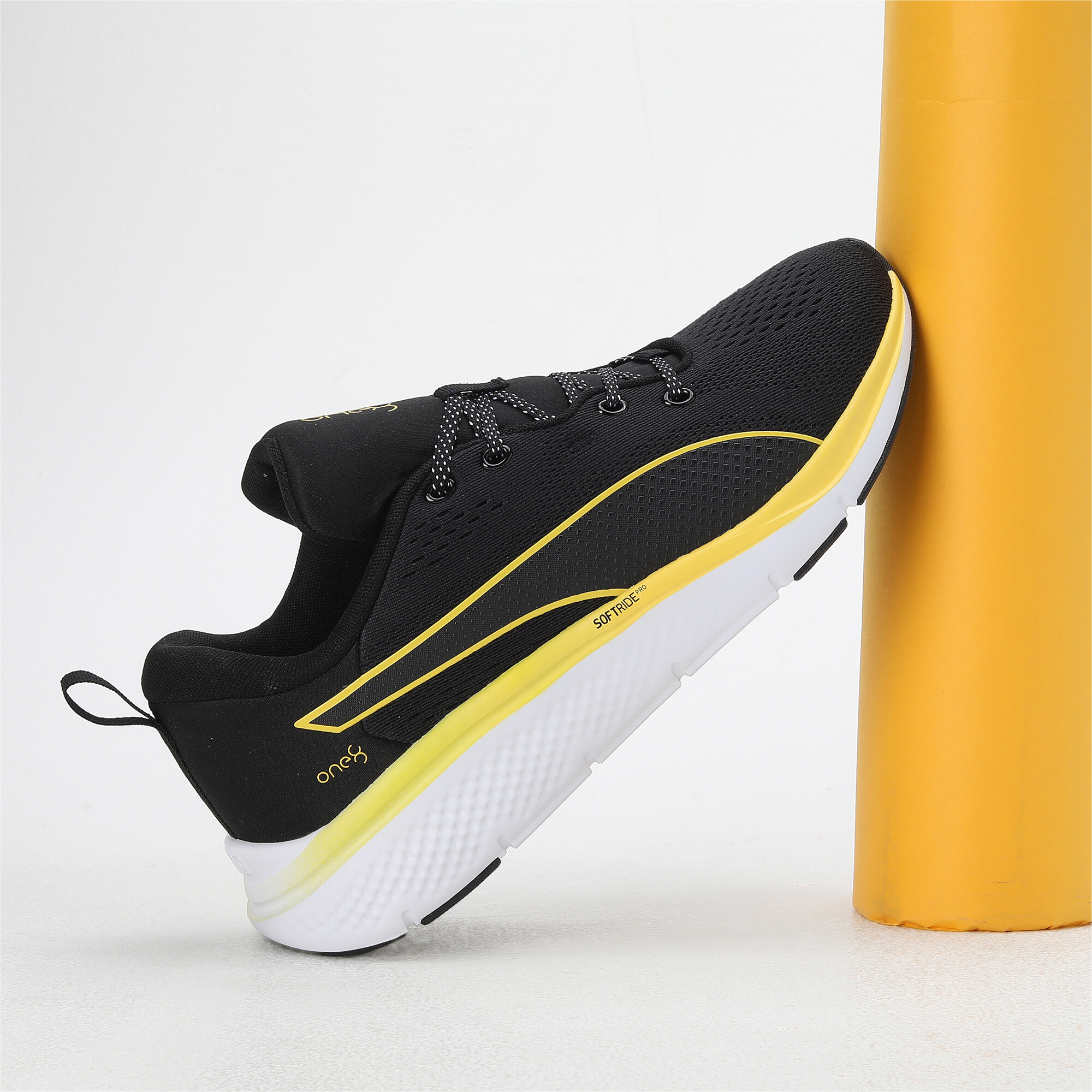 Unisex PUMA SOFTRIDE Pro Echo One8 Running Shoes In Black, Size EU 46