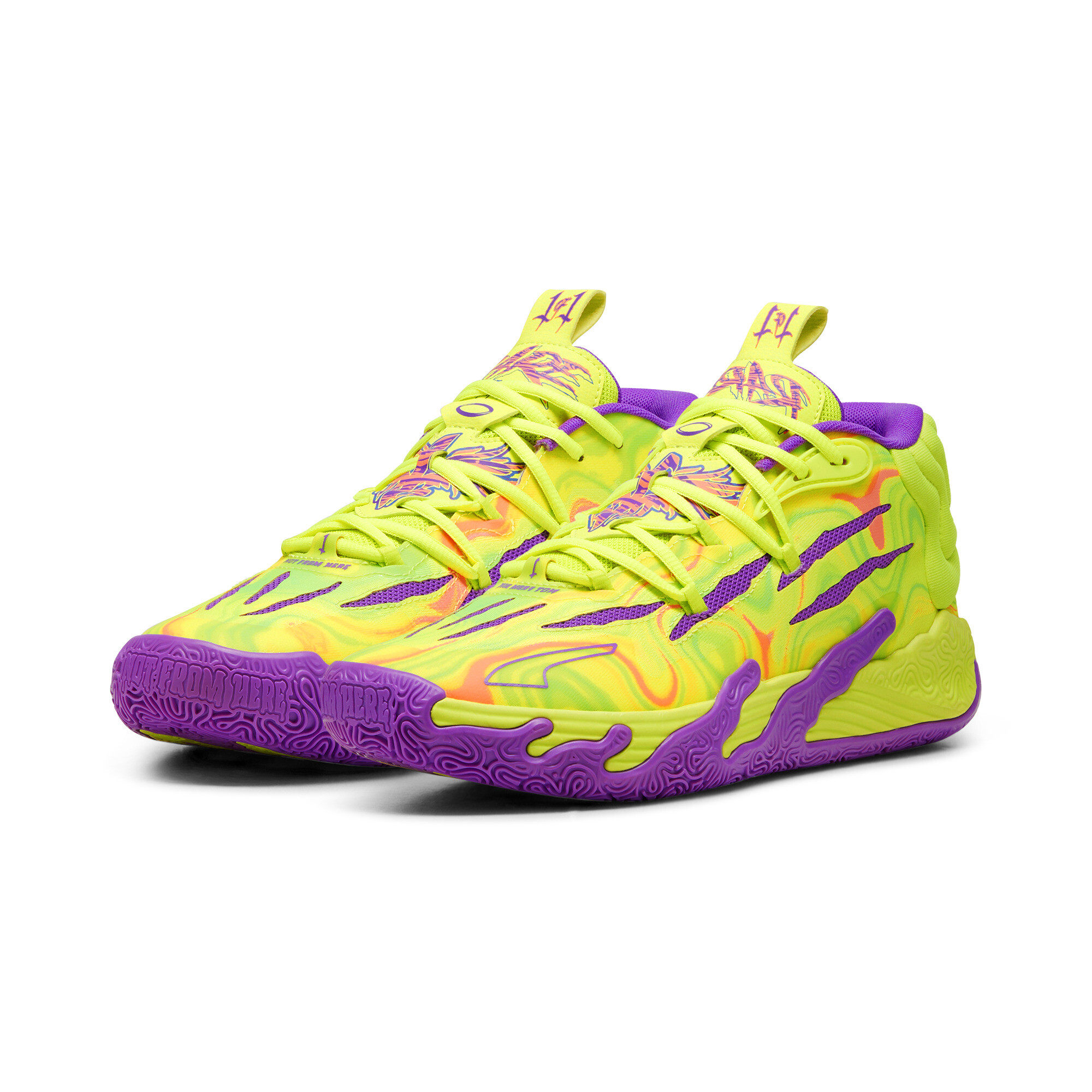 Puma MB.03 Spark Basketball Shoes, Yellow, Size 53.5, Shoes