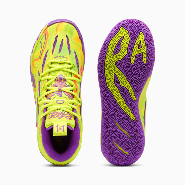 MB.03 Spark Basketball Shoes, Safety Yellow-Purple Glimmer, large-ZAF