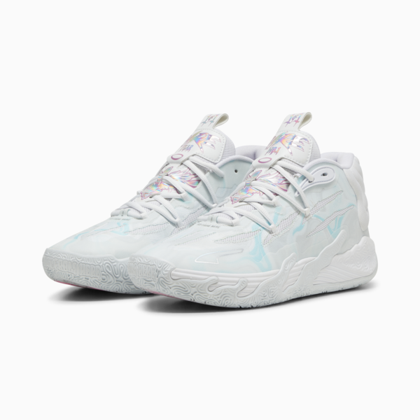 MB.03 Iridescent Basketball Shoes, PUMA White-Dewdrop, large-ZAF