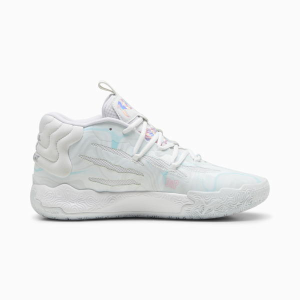MB.03 Iridescent Basketball Shoes, PUMA White-Dewdrop, large-ZAF