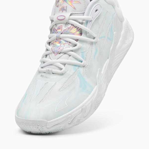 MB.03 Iridescent Basketball Shoes, PUMA White-Dewdrop, large-ZAF