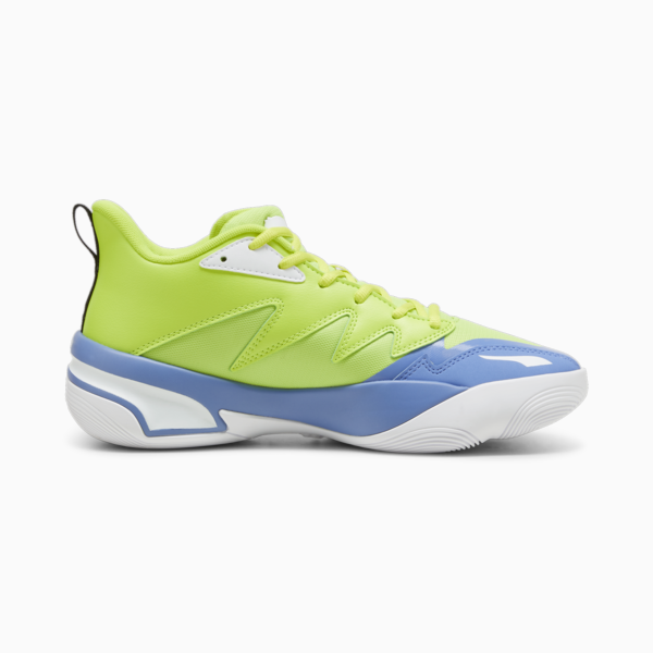 Genetics Basketball Shoes, Electric Lime-Blue Skies, large-ZAF