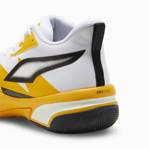 Genetics Basketball Shoes, PUMA White-Yellow Sizzle, large-ZAF