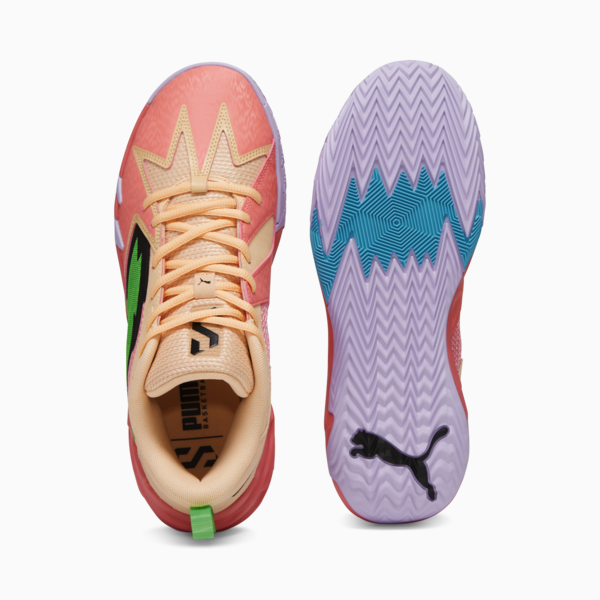 Scoot Zeros Georgia Peach Basketball Shoes, Passionfruit-PUMA Green-Peach Fizz, large-ZAF