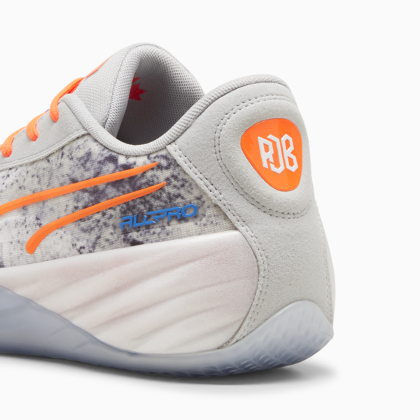 All-Pro NITRO™ RJ Barrett Unisex Basketball Shoes, Cool Light Gray-Ultra Orange, large-MEX