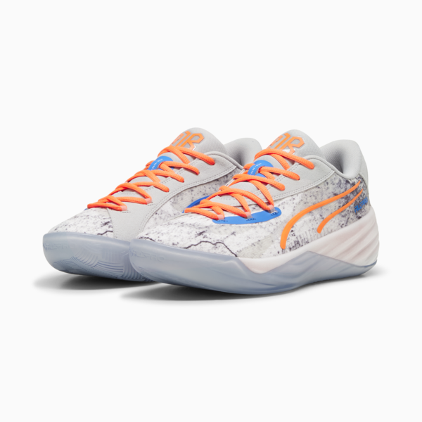 All-Pro NITRO™ RJ Barrett Unisex Basketball Shoes, Cool Light Gray-Ultra Orange, large-MEX