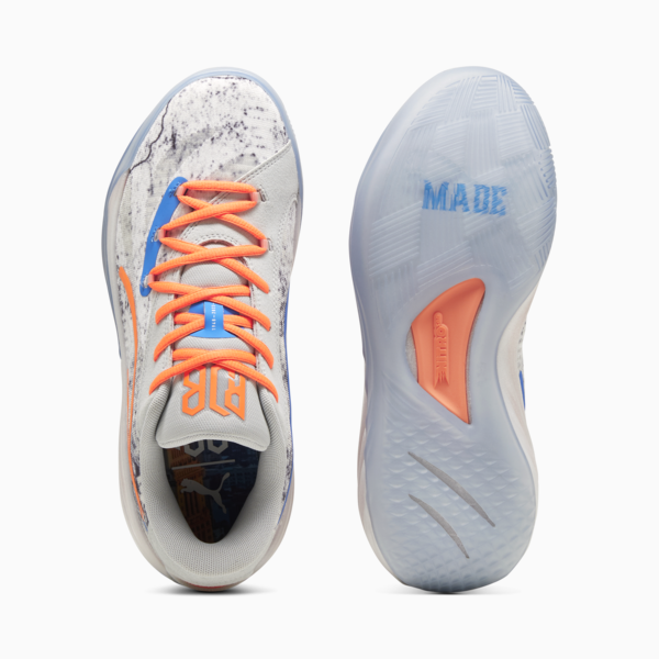 All-Pro NITRO™ RJ Barrett Unisex Basketball Shoes, Cool Light Gray-Ultra Orange, large-MEX