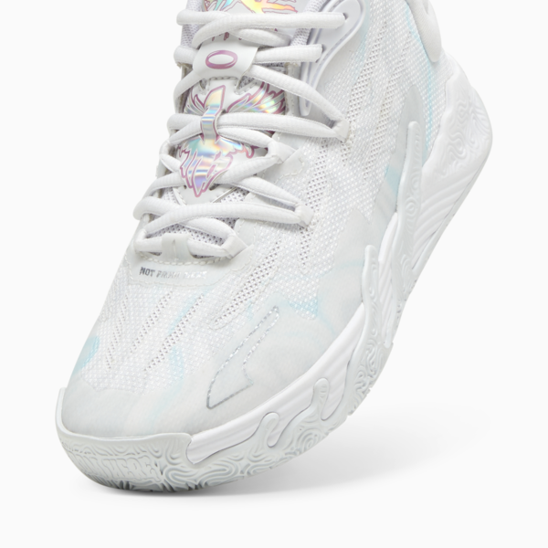 MB.03 Iridescent Youth Basketball Shoes, PUMA White-Dewdrop, large-ZAF