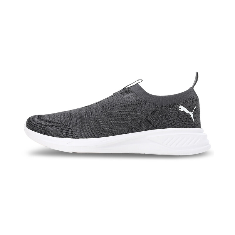 Men's PUMA Scorch Mark Slip On Softfoam Running Shoes in White/Black/Gray size 11
