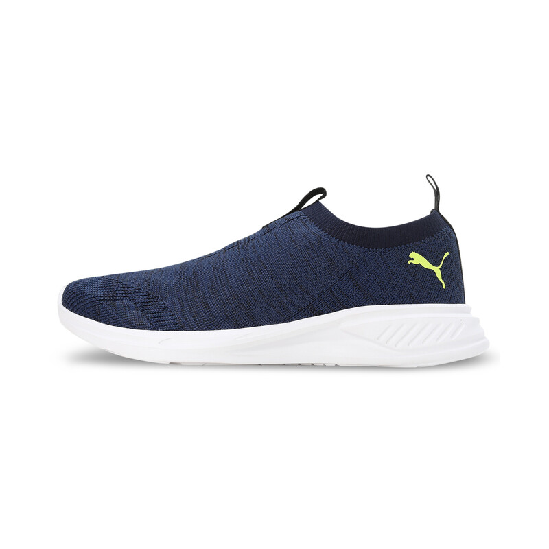 Men's PUMA Scorch Mark Slip On Softfoam Running Shoes in Black/Blue/Yellow size 9