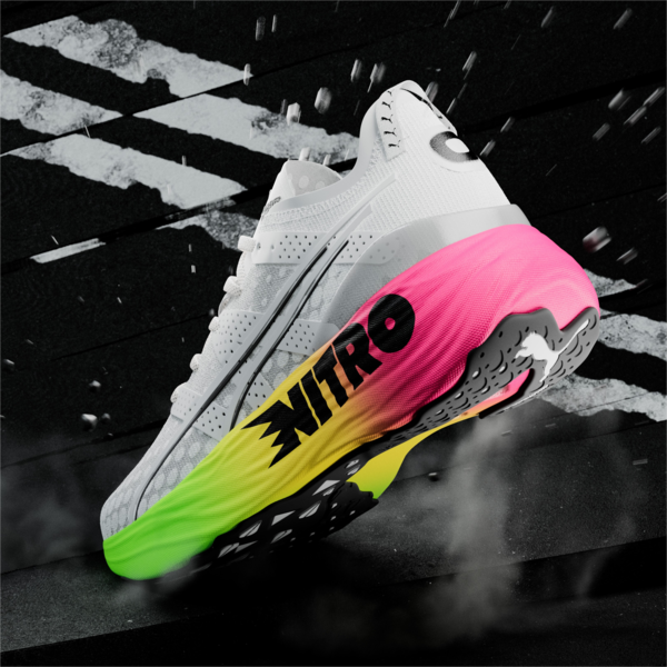 Zapatillas de running ForeverRun NITRO Futrograde, PUMA White-Green Gecko, large-ARG