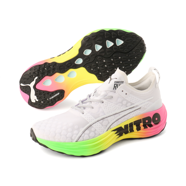 Zapatillas de running ForeverRun NITRO Futrograde, PUMA White-Green Gecko, large-ARG