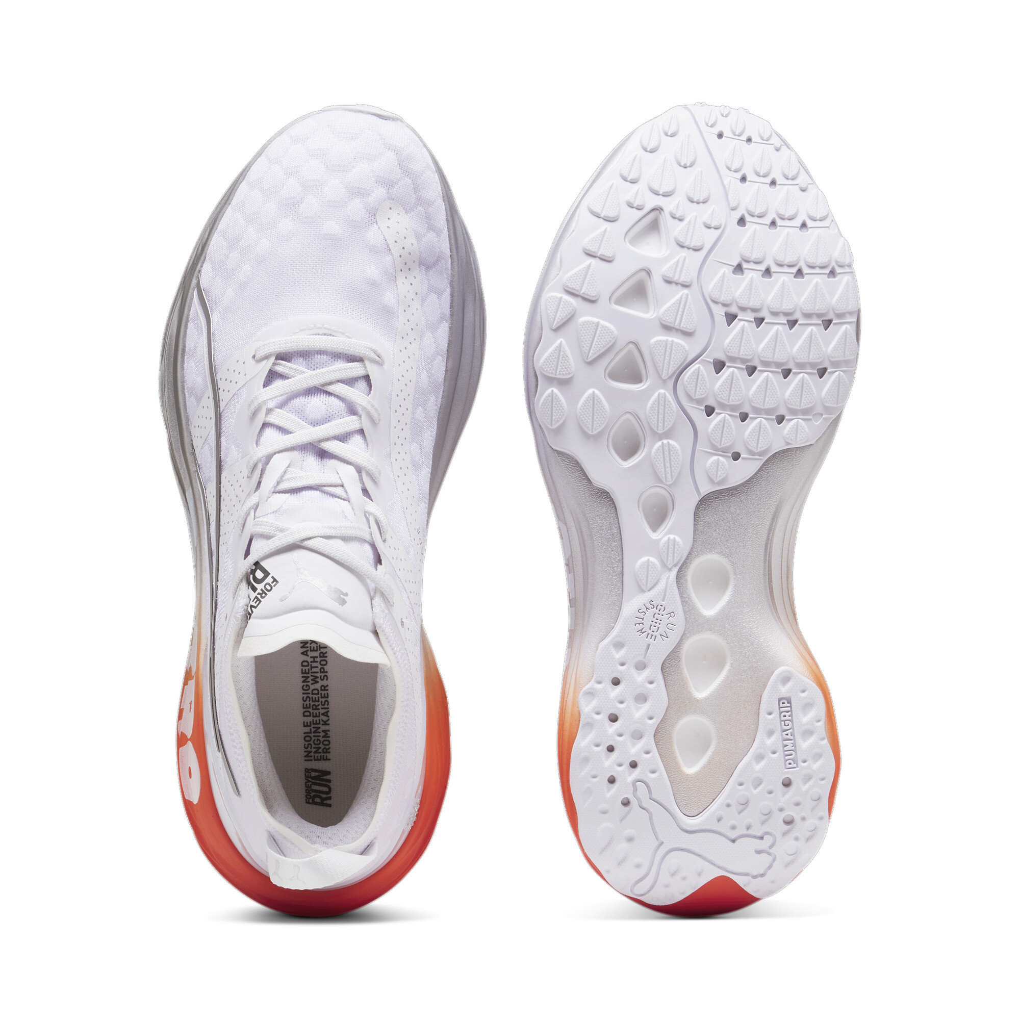 Men's Puma Forever Run NITRO Running Shoes, White, Size 40, Shoes