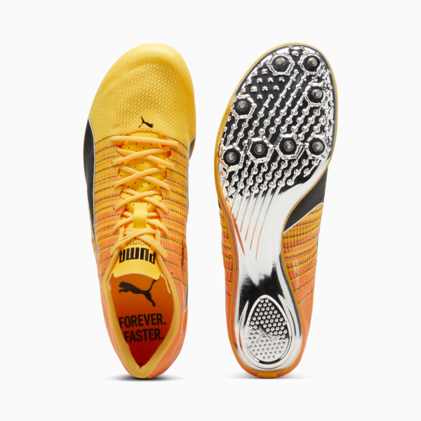 evoSPEED BRUSH 6 Track & Field Unisex Shoes, Sun Stream-Sunset Glow-Puma Black, large-ZAF