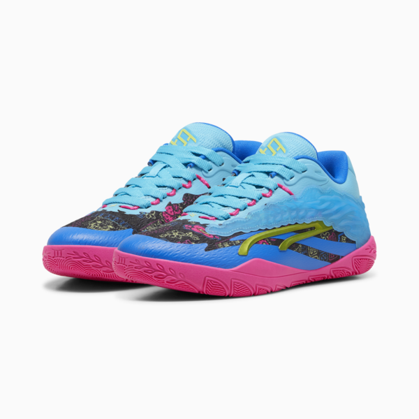 Zapatillas de basketball Stewie 3 Midnight in Tokyo para mujer, Bright Aqua-Fluro Pink Pes-PUMA Black, large-ARG