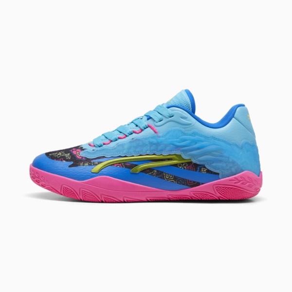 Zapatillas de basketball Stewie 3 Midnight in Tokyo para mujer, Bright Aqua-Fluro Pink Pes-PUMA Black, large-ARG