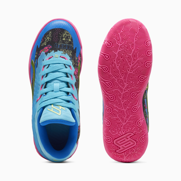 Zapatillas de basketball Stewie 3 Midnight in Tokyo para mujer, Bright Aqua-Fluro Pink Pes-PUMA Black, large-ARG