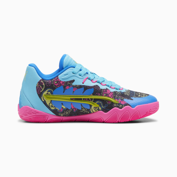 Zapatillas de basketball Stewie 3 Midnight in Tokyo para mujer, Bright Aqua-Fluro Pink Pes-PUMA Black, large-ARG