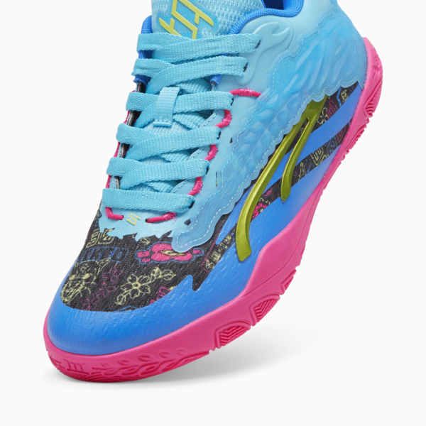 Zapatillas de basketball Stewie 3 Midnight in Tokyo para mujer, Bright Aqua-Fluro Pink Pes-PUMA Black, large-ARG
