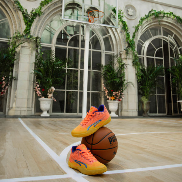 Stewie 3 Dawn in 'Cuse Basketball Shoes, Yellow Sizzle-Fluro Peach Pes-Cobalt Glaze-Luminous Blue, large-ZAF