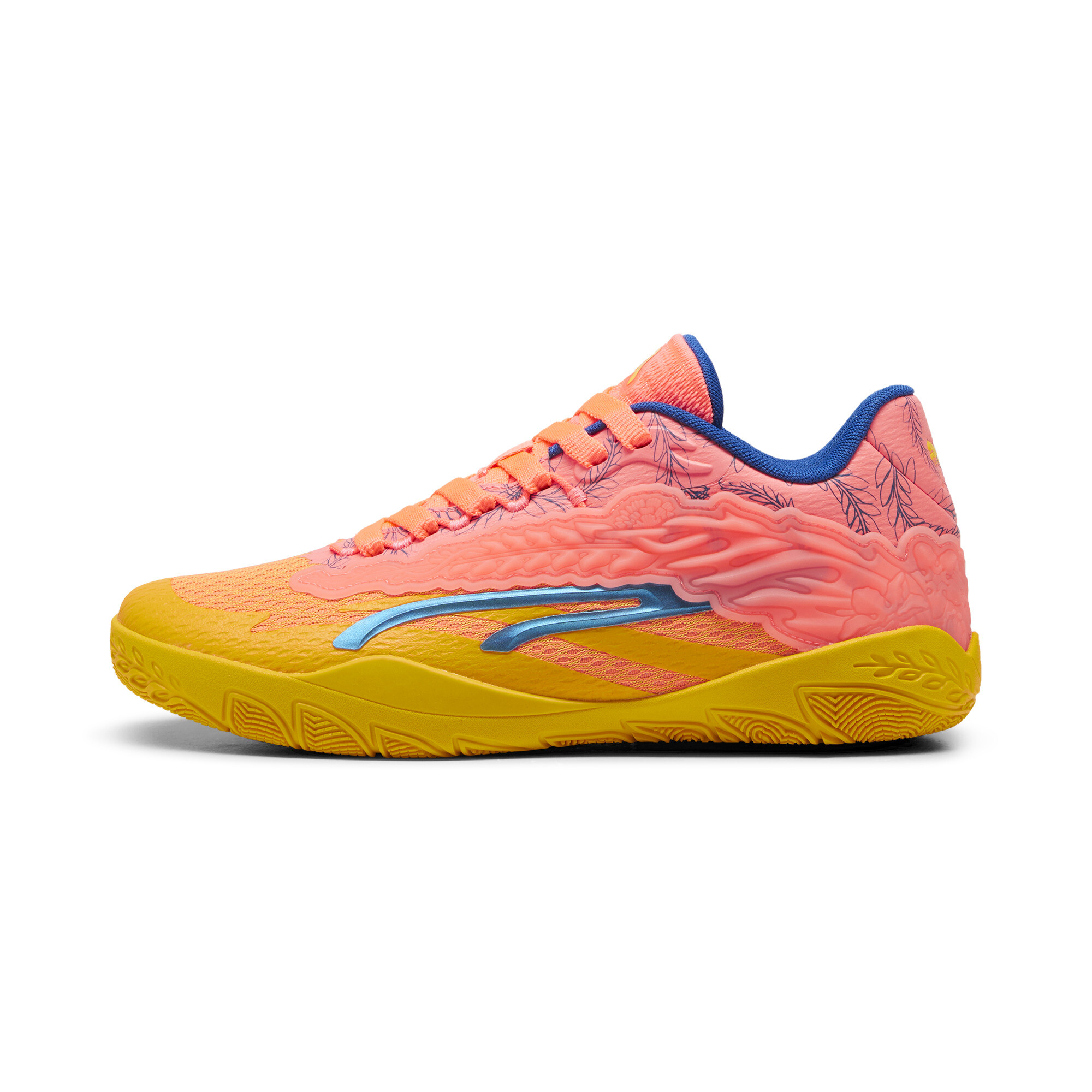 Puma Stewie 3 Dawn in 'Cuse Basketballschuhe Für Damen | Mit Plain | Yellow Sizzle/Peach Pes/Cobalt Glaze | Größe: 40.5