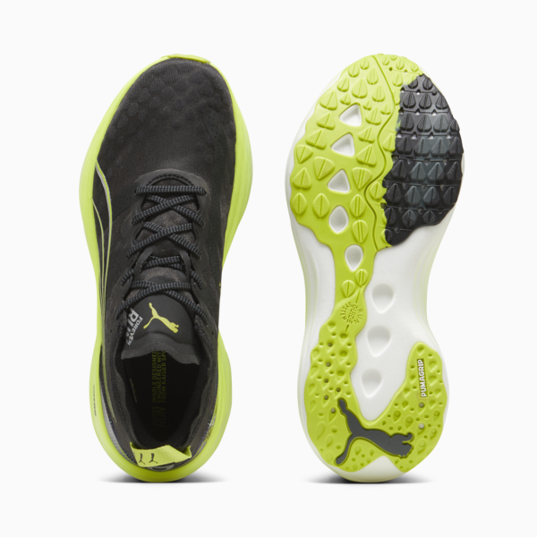 Zapatillas de running para hombre ForeverRun NITRO™, PUMA Black-Lime Pow-Mineral Gray, large-ARG