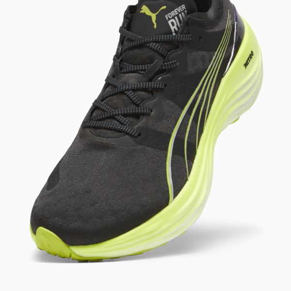 Zapatillas de running para hombre ForeverRun NITRO™, PUMA Black-Lime Pow-Mineral Gray, large-ARG