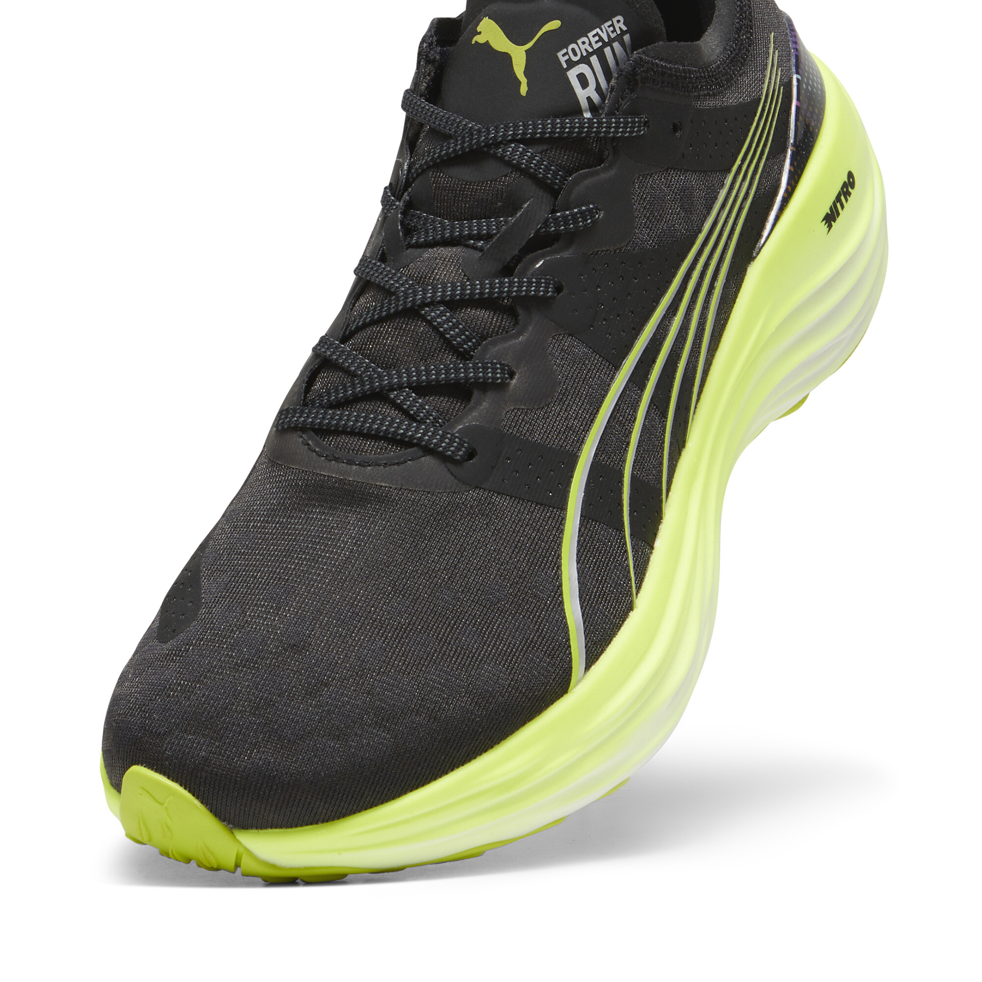 Men's Puma Forever Run NITRO™'s Running Shoes, Black, Size 39, Shoes