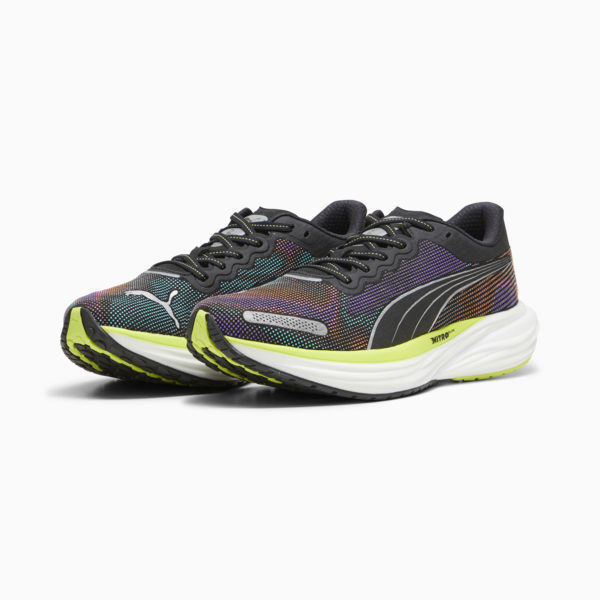 Zapatillas de running para hombre Deviate NITRO™ 2, PUMA Black-Lime Pow-PUMA White, large-ARG