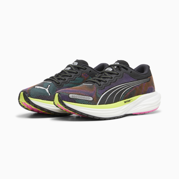 Zapatillas de running para mujer Deviate NITRO™ 2, PUMA Black-Lime Pow-Poison Pink, large-ARG