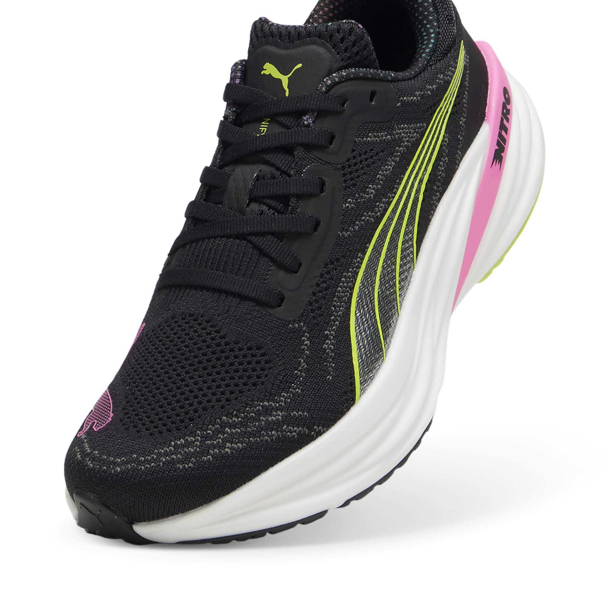 Women's Puma Magnify NITRO™ 2's Running Shoes, Black, Size 35.5, Shoes