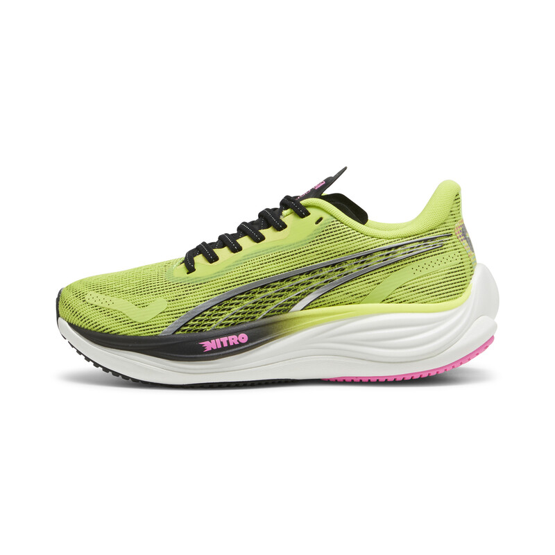 Women's PUMA Velocity NITRO 3 Running Shoes in Black/Pink/Yellow size UK 6