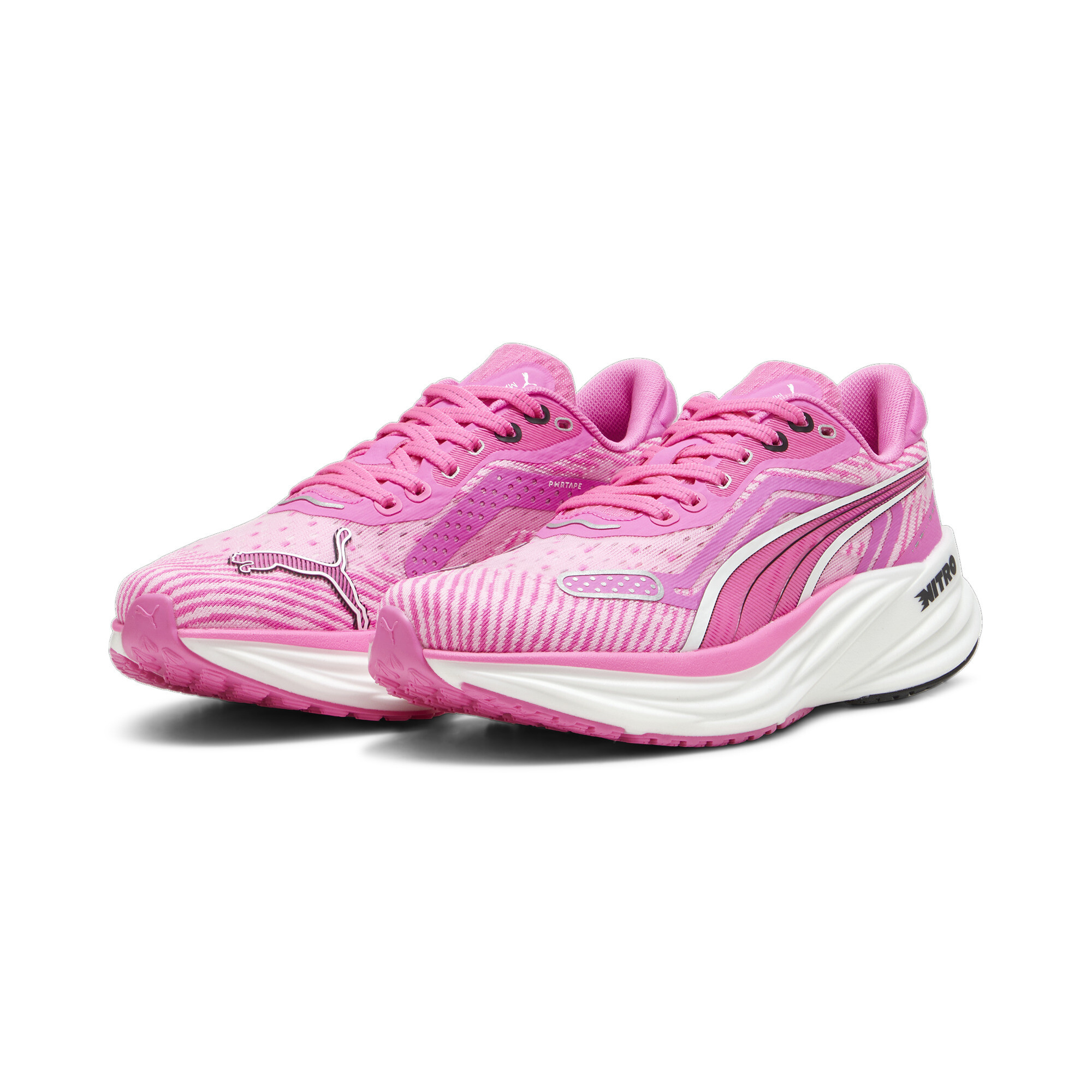 Women's Puma Magnify NITROâ¢ Tech 2's Running Shoes, Pink, Size 38, Sport