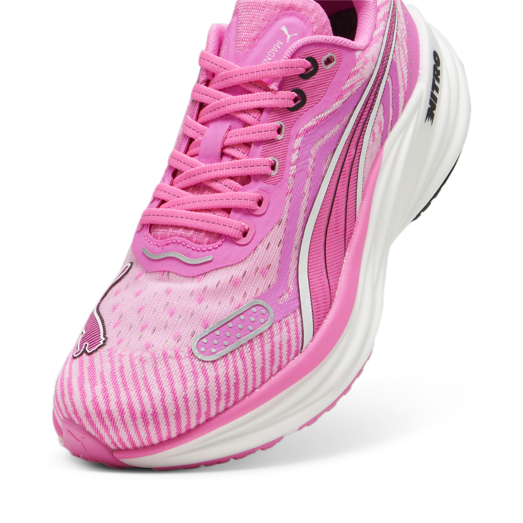 Women's Puma Magnify NITROâ¢ Tech 2's Running Shoes, Pink, Size 39, Sport