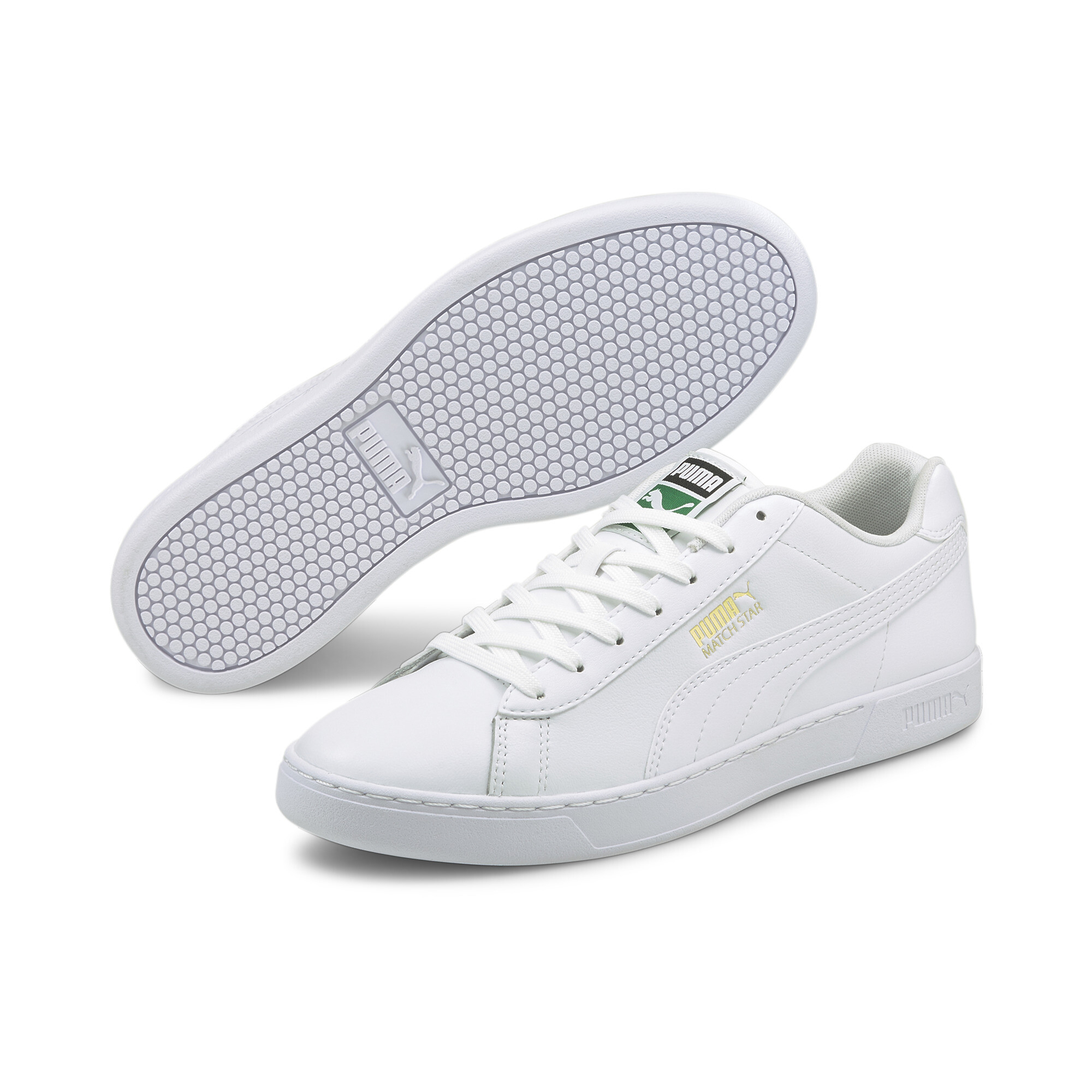 【プーマ公式通販】 プーマ マッチ スター ユニセックス スニーカー ユニセックス Puma White-Puma White-Puma Team Gold ｜PUMA.com