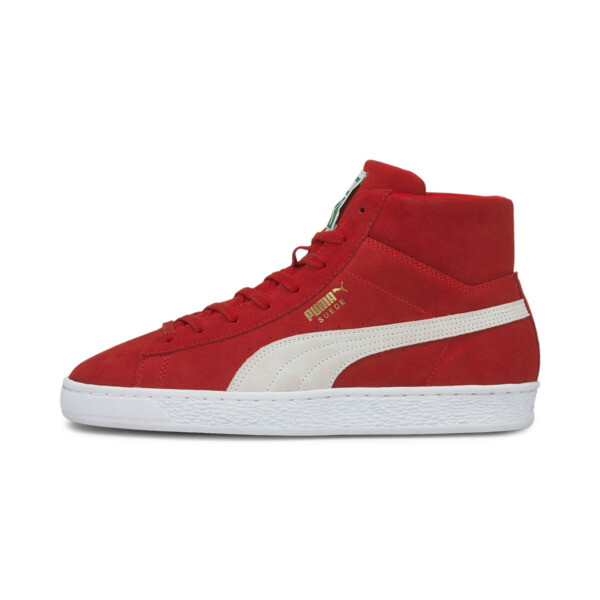 Puma Suede Mid Xxi Sneakers In High Risk Red- White