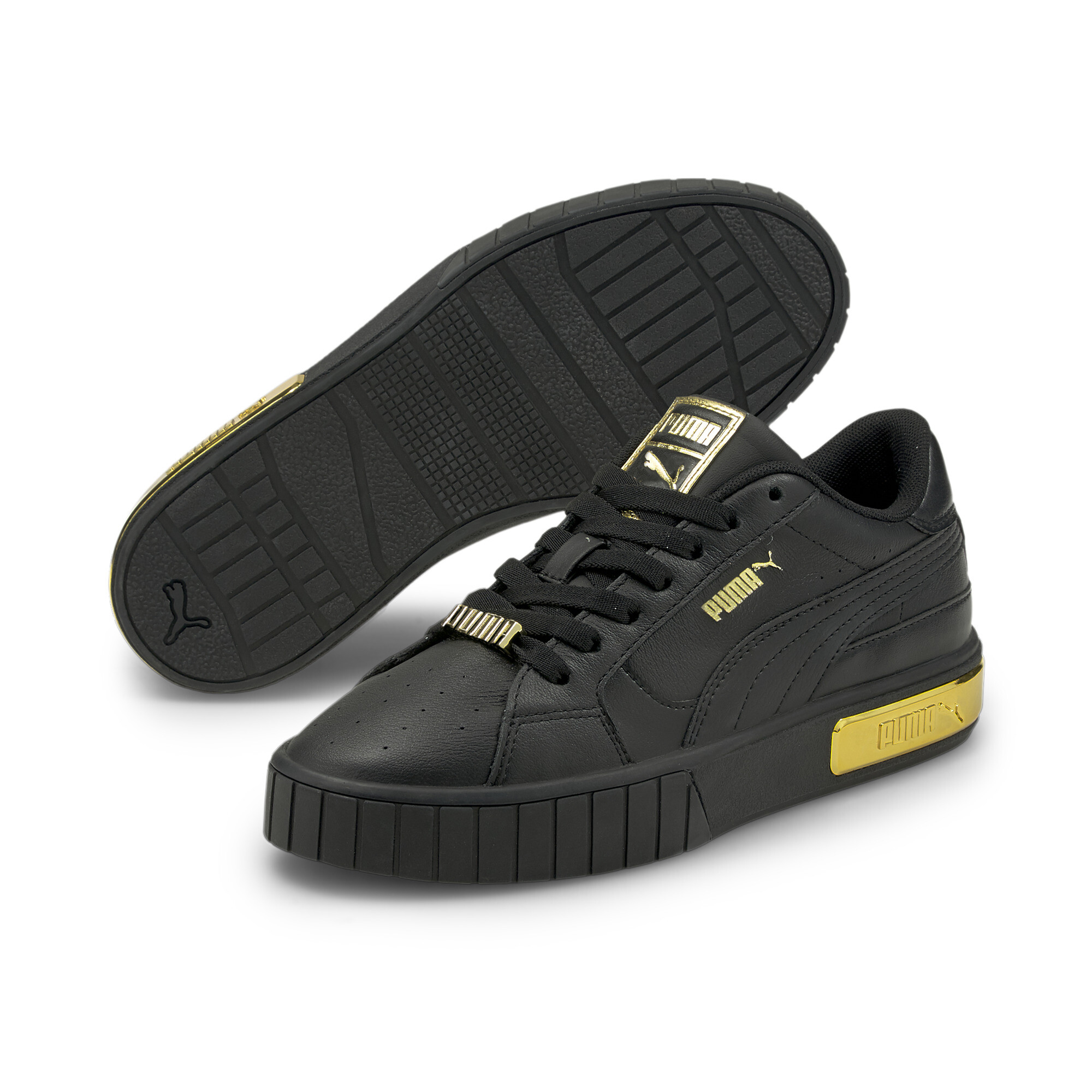 【プーマ公式通販】 プーマ CALI スター メタリック ウィメンズ スニーカー ウィメンズ Puma Black-Puma Team Gold ｜PUMA.com